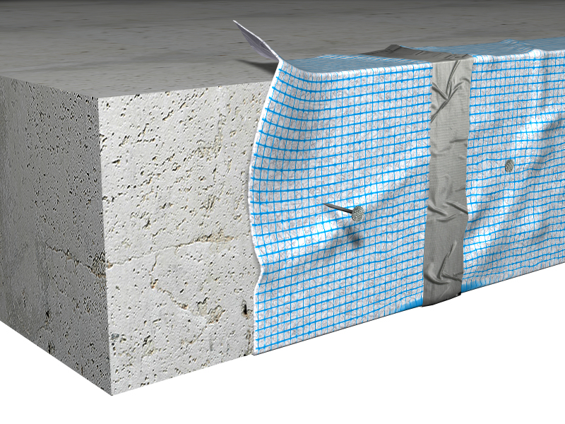 Clavado a la estructura desmoldada